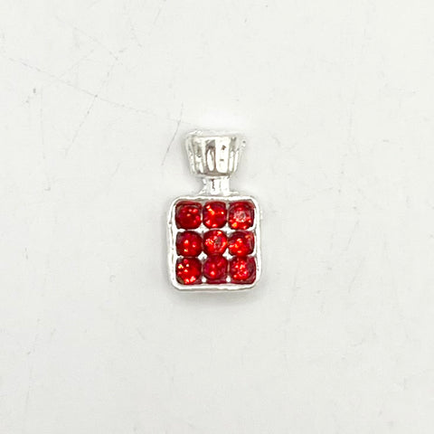 Queen - Nail Charms 10pc - #189 Silver Red Mini Bottles