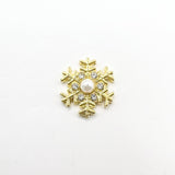 Queen - Nail Charms 10pc - #249 Gold Pearl Snowflake