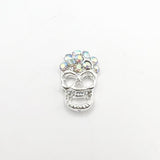 Queen - Nail Charms 10pc - #394 Silver Iridescent Skulls