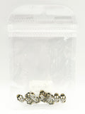 Queen - Nail Charms 10pc - #396 Gold Skulls with Plus Cross