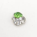 Queen - Nail Charms 10pc - #102 Gold Green & White Crystal Clusters