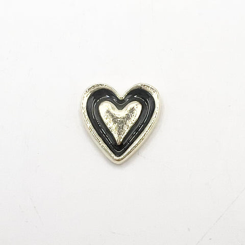 Queen - Nail Charms 10pc - #171 Gold Black Outline Hearts