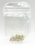 Queen - Nail Charms 10pc - #218 Gold “Love” White Hearts