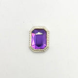 Queen - Nail Charms 10pc - #007 Gold Purple Rectangles