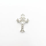 Queen - Nail Charms 10pc - #387 Silver Pearl Crosses