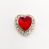 Queen - Nail Charms 10pc - #054 Gold Red Hearts