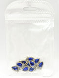 Queen - Nail Charms 10pc - #236 Gold Blue-Shaped Strawberries with Crystals