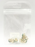 Queen - Nail Charms 10pc - #353 Gold Light Blue Crystal Crowns