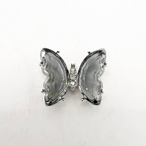 Queen - Nail Charms 10pc - #319 Silver Black Butterflies