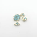 Queen - Nail Charms 10pc - #261 Gold Light Blue Barbies