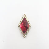 Queen - Nail Charms 10pc - #010 Gold Red Diamonds