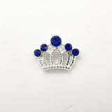 Queen - Nail Charms 10pc - #361 Silver Blue Stone Crowns