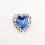 Queen - Nail Charms 10pc - #065 Silver Blue Hearts