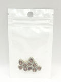 Queen - Nail Charms 10pc - #199 Gold Bronze Hearts with Surrounding Crystals