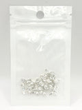 Queen - Nail Charms 10pc - #309 Silver White Crystal Winged Butterflies