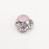 Queen - Nail Charms 10pc - #104 Gold Pink & White Crystal Clusters