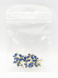 Queen - Nail Charms 10pc - #019 Gold Sapphire Small Crystal Butterflies