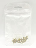 Queen - Nail Charms 10pc - #297 Gold Crystal Filled Butterflies