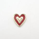 Queen - Nail Charms 10pc - #172 Gold Red Outline Hearts