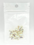 Queen - Nail Charms 10pc - #338 Gold Purple Iridescent Butterflies