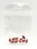 Queen - Nail Charms 10pc - #010 Gold Red Diamonds