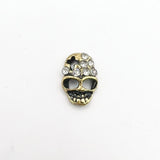 Queen - Nail Charms 10pc - #396 Gold Skulls with Plus Cross