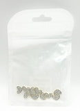 Queen - Nail Charms 10pc - #208 Gold Wide Hearts with Crystals