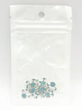 Queen - Nail Charms 10pc - #260 Silver Light Blue Barbies