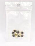 Queen - Nail Charms 10pc - #063 Gold Coal Hearts