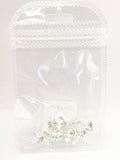 Queen - Nail Charms 10pc - #078 Silver Pearl Hearts