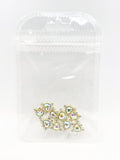 Queen - Nail Charms 10pc - #002 Gold Iridescent Hearts