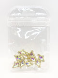 Queen - Nail Charms 10pc - #004 Gold Iridescent Diamonds