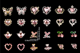 Assorted charms - Pink Stone 240pc