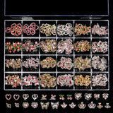 Assorted charms - Pink Stone 240pc