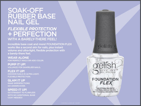 Gelish - Foundation Flex Base Coat .5oz (Clear)(Gel) – Queen Nails & Beauty  Supplies