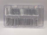 Queen - French Cover Clear 3xl C- Curve Nail Tips 360pc (Half-Moon)